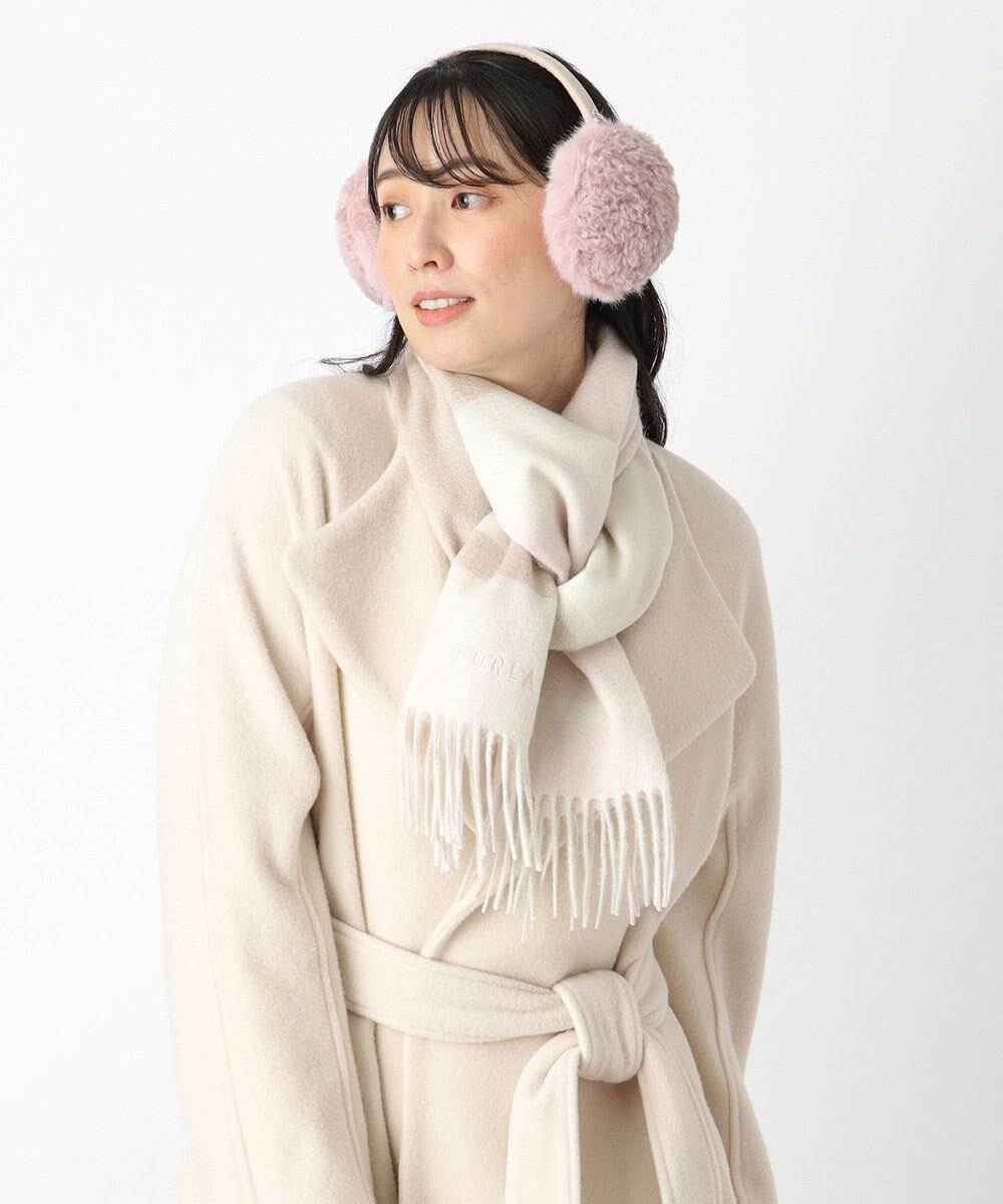 MOONBAT FURLA(フルラ)ファーMix コンパクト イヤマフ 無地 