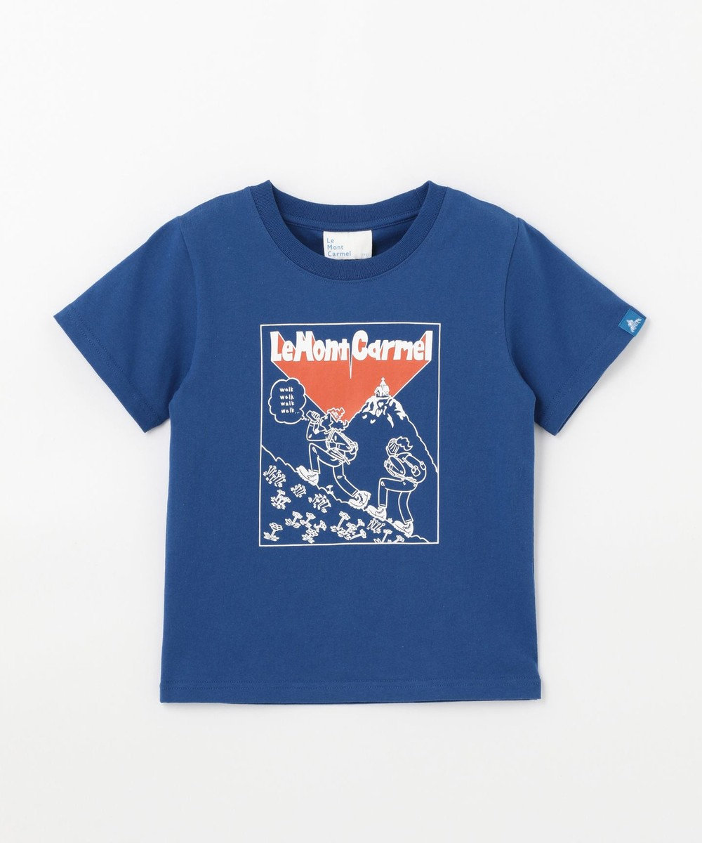 SHARE PARK MENS 【KIDS】UVカット アートコラボTシャツ〈HIKING〉 ブルー