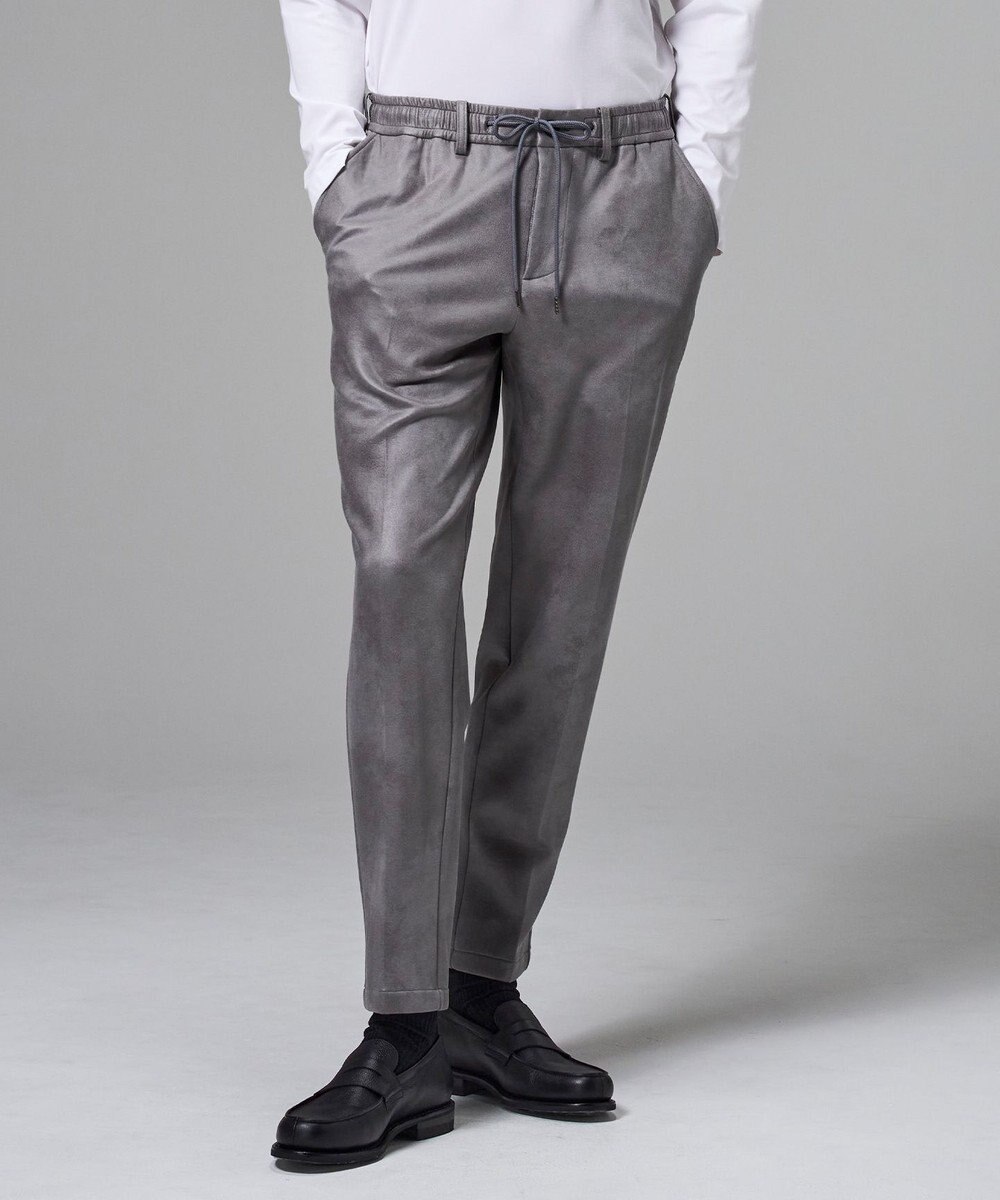 JOSEPH HOMME 【ストレッチ】レザーライクジャージー　ドロスト付きテーパードパンツ / PEGG CONVERTIBLE 