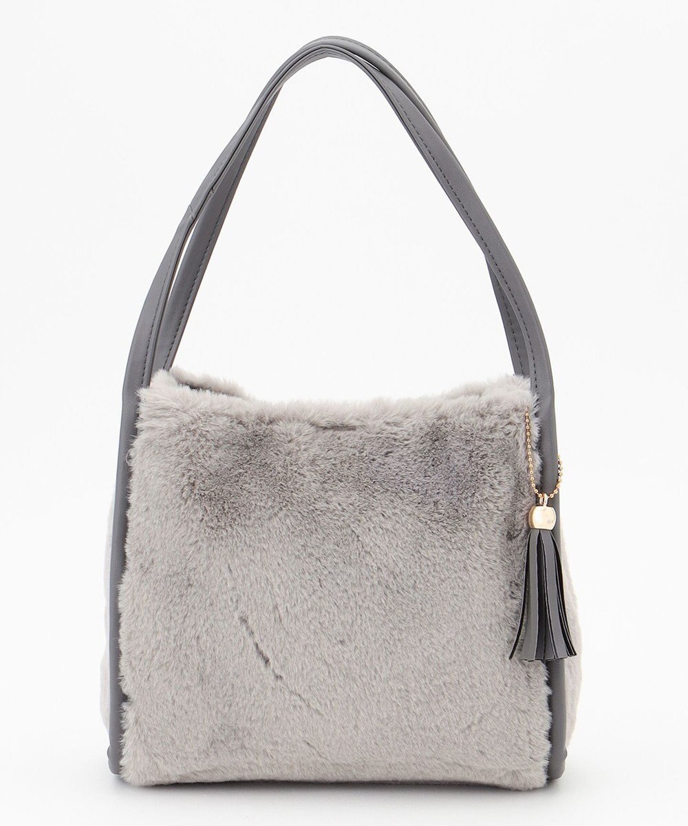 ANY SIS パイピングフェイクファートート バッグ 