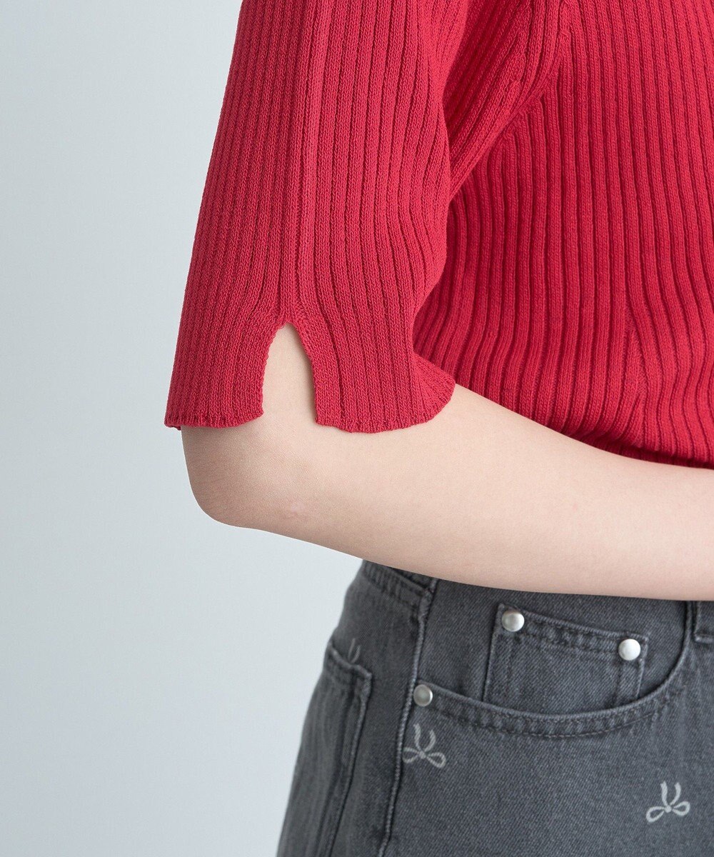 earth music&ecology 半袖ポロニットプルオーバー 