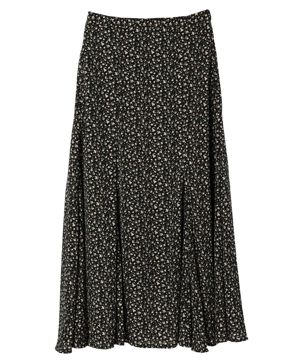 earth music&ecology 揺れる小花柄裾フレアスカート 