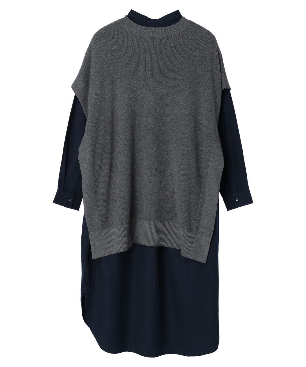 AMERICAN HOLIC ＳＥＴ　シャツワンピース＋ニットベスト 