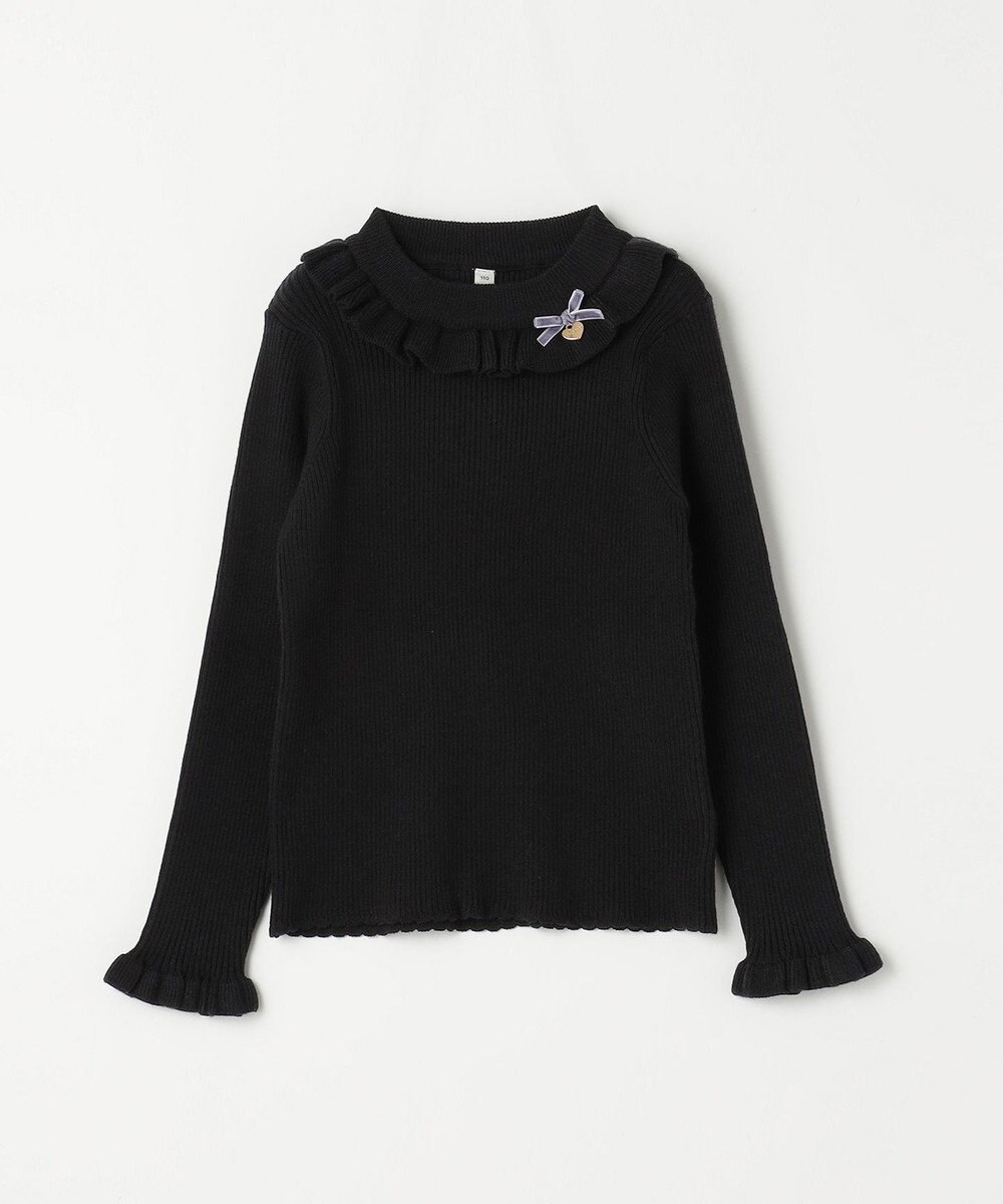 ANY KIDS 首フリル しあわせタッチ ニット 