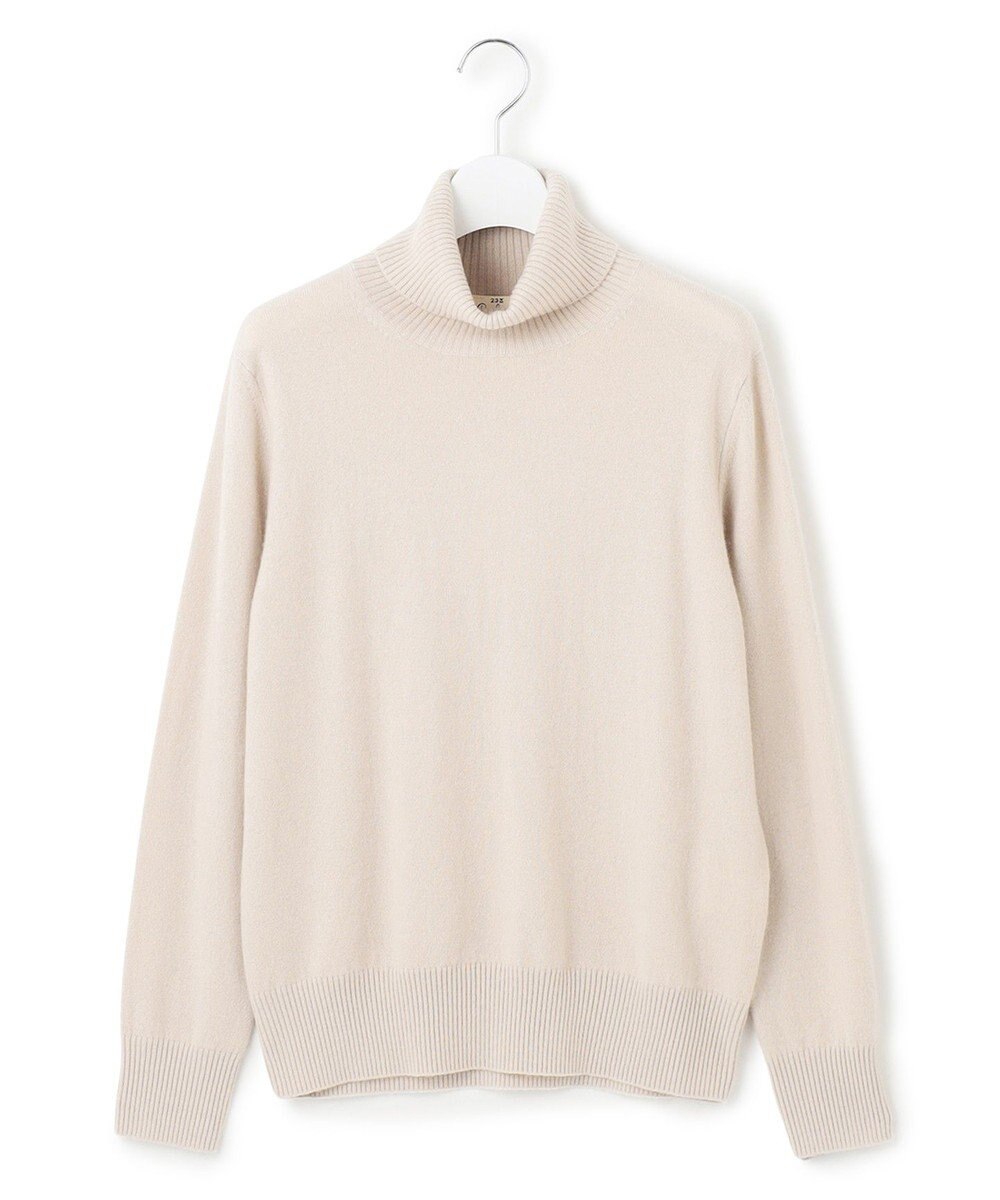 23区 L 【滝沢眞規子さん着用/Oggi掲載/洗える】ピュアカシミヤ タートルネック ニット 