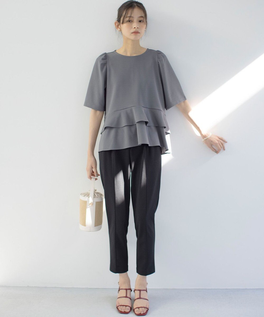 組曲 S 【ご好評につき追加生産！】ジョーゼットジャージースタイルアップ パンツ 