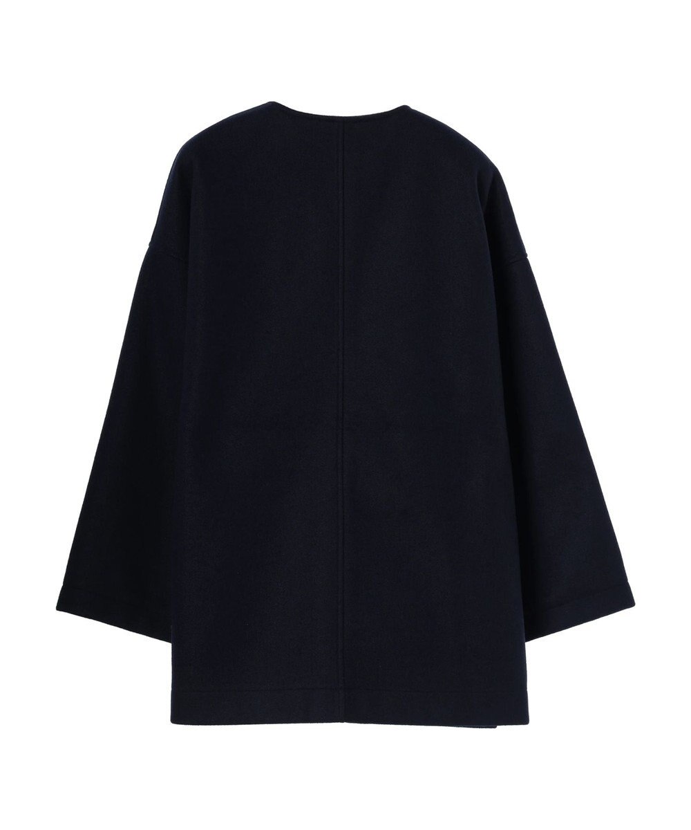 Green Parks 洗えるノーカラーショートコート 