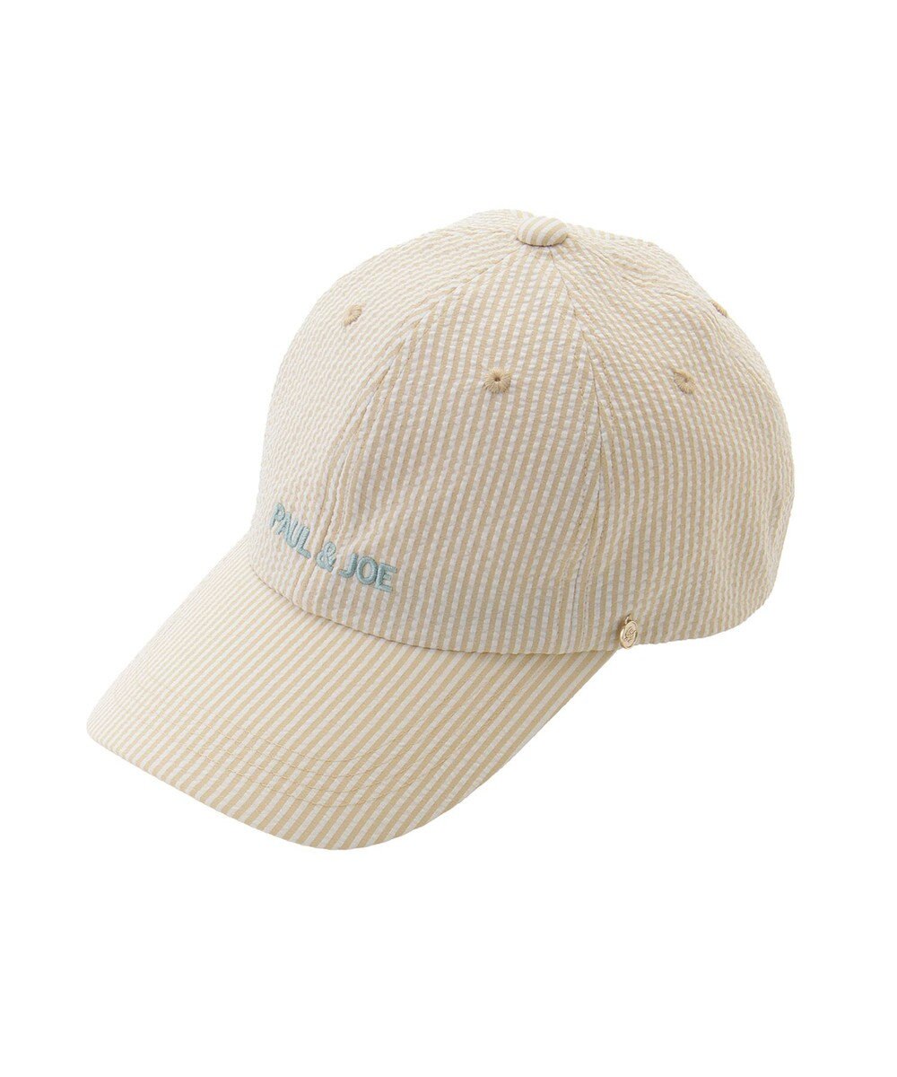 MOONBAT PAUL&JOE ACCESSOIRES(ポール&ジョー）ロゴ入り 深キャップ 帽子 ネコチャーム付 UVカット 