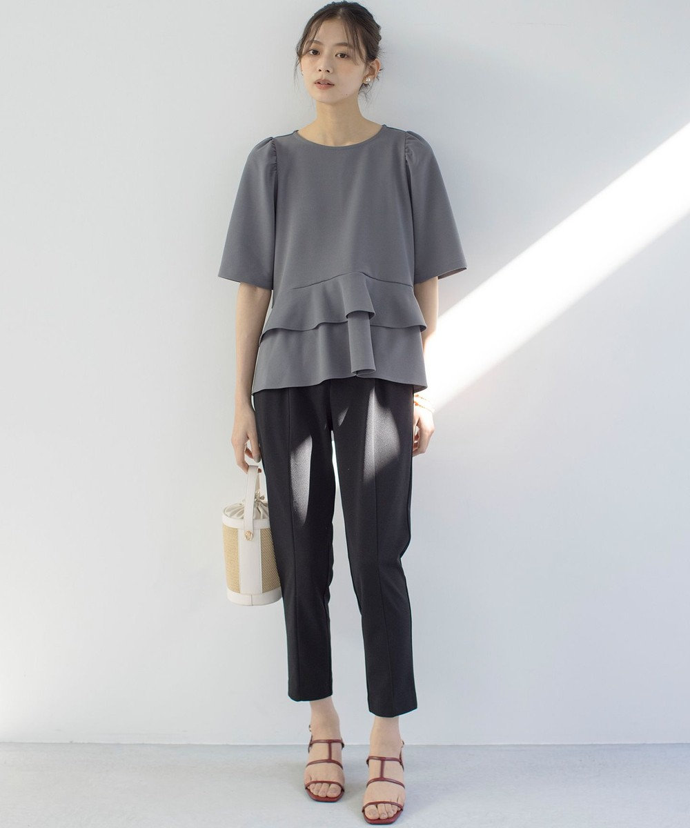 組曲 S 【ご好評につき追加生産！】ジョーゼットジャージースタイルアップ パンツ 