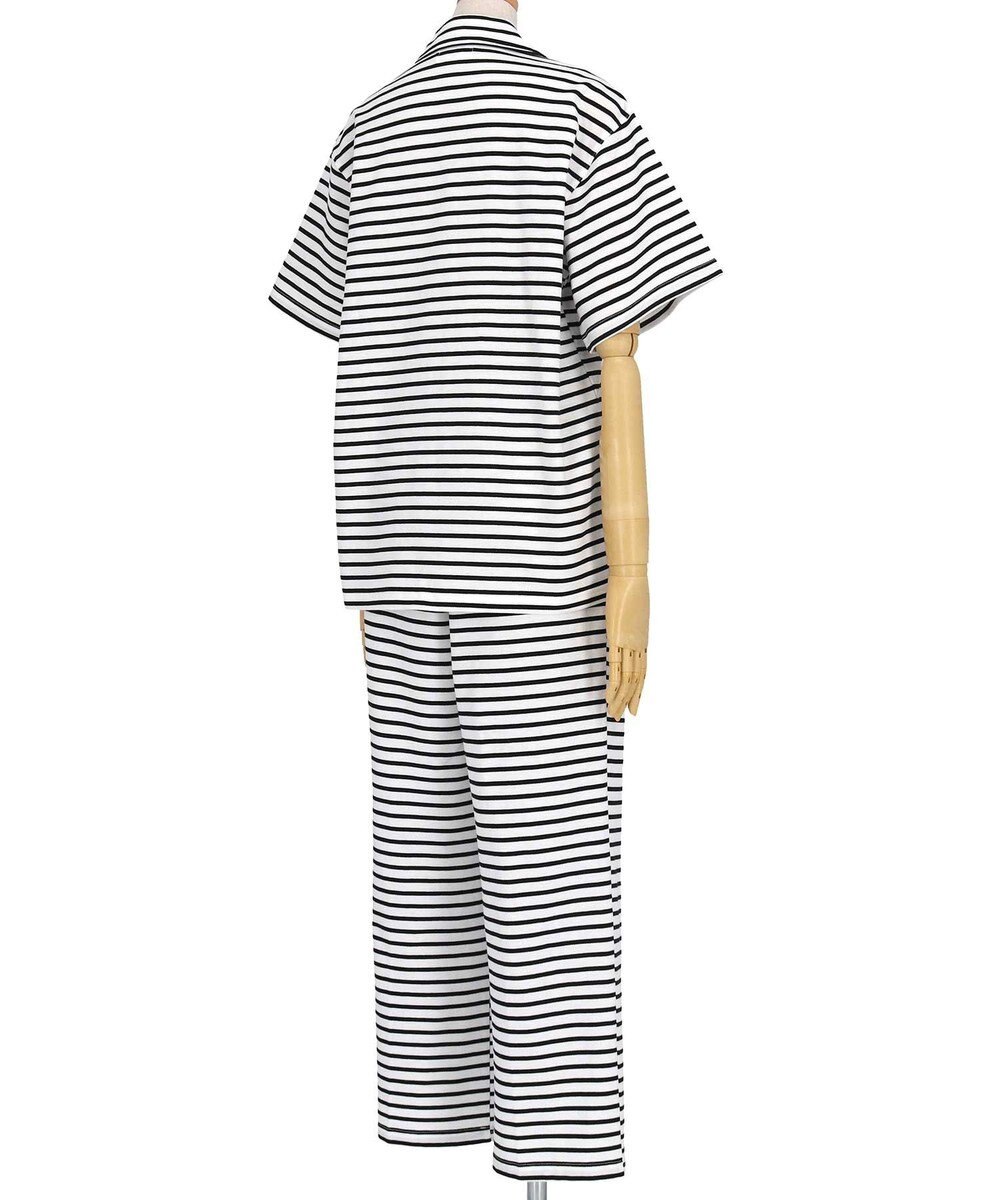 une nana cool 綿100％ 薄手裏毛ボーダー 半袖パジャマ 