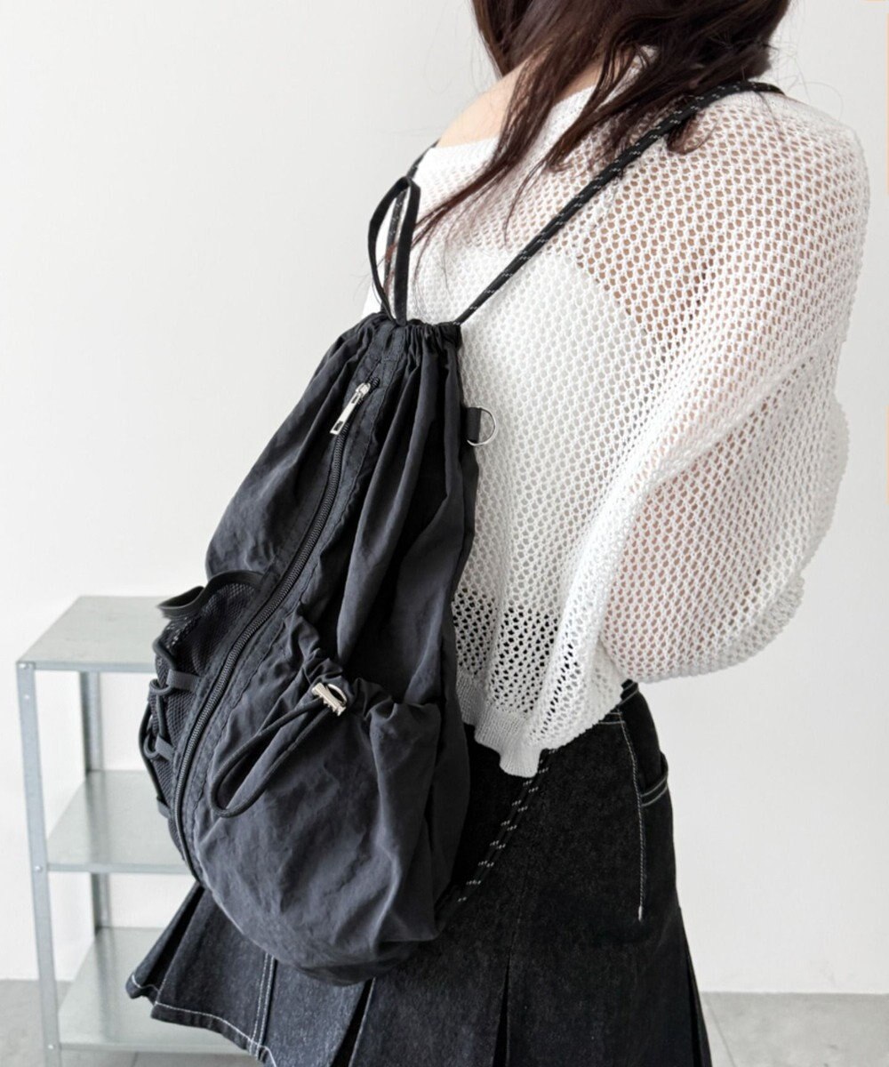 WEGO 【ユニセックス着用ITEM】センターzipナップサック 