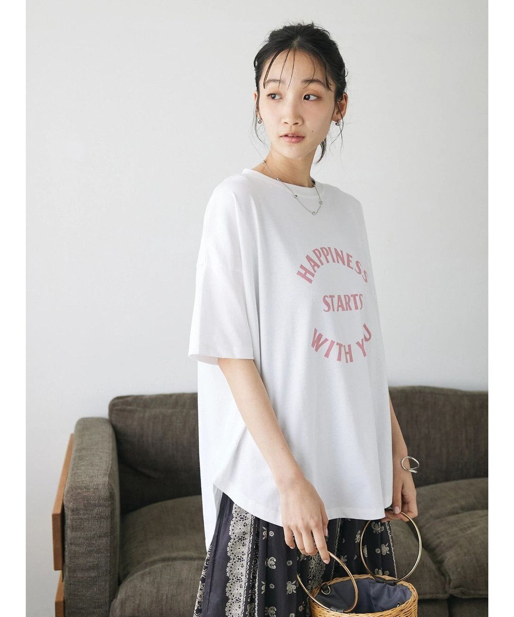 CRAFT STANDARD BOUTIQUE シルケット天竺　ロゴＰＴ裾ラウンドチュニックＳ／Ｓ 