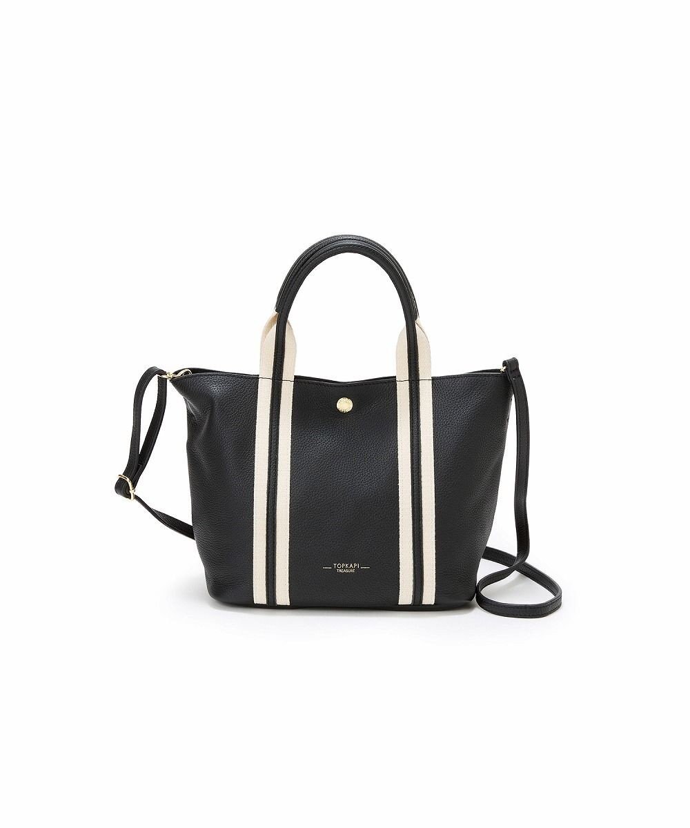TOPKAPI 【TREASURE TOPKAPI】ソフトシュリンク テープコンビ ミニ トート バッグ ショルダーベルト付 