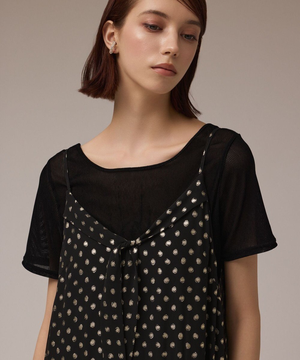 GRACE CONTINENTAL フォイルドットキャミワンピース 