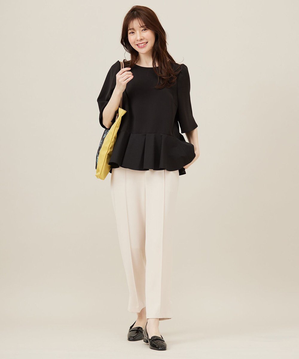 ANY SIS 【撥水・接触冷感・UVカット】コンフォートイージーペプラム  ブラウス 