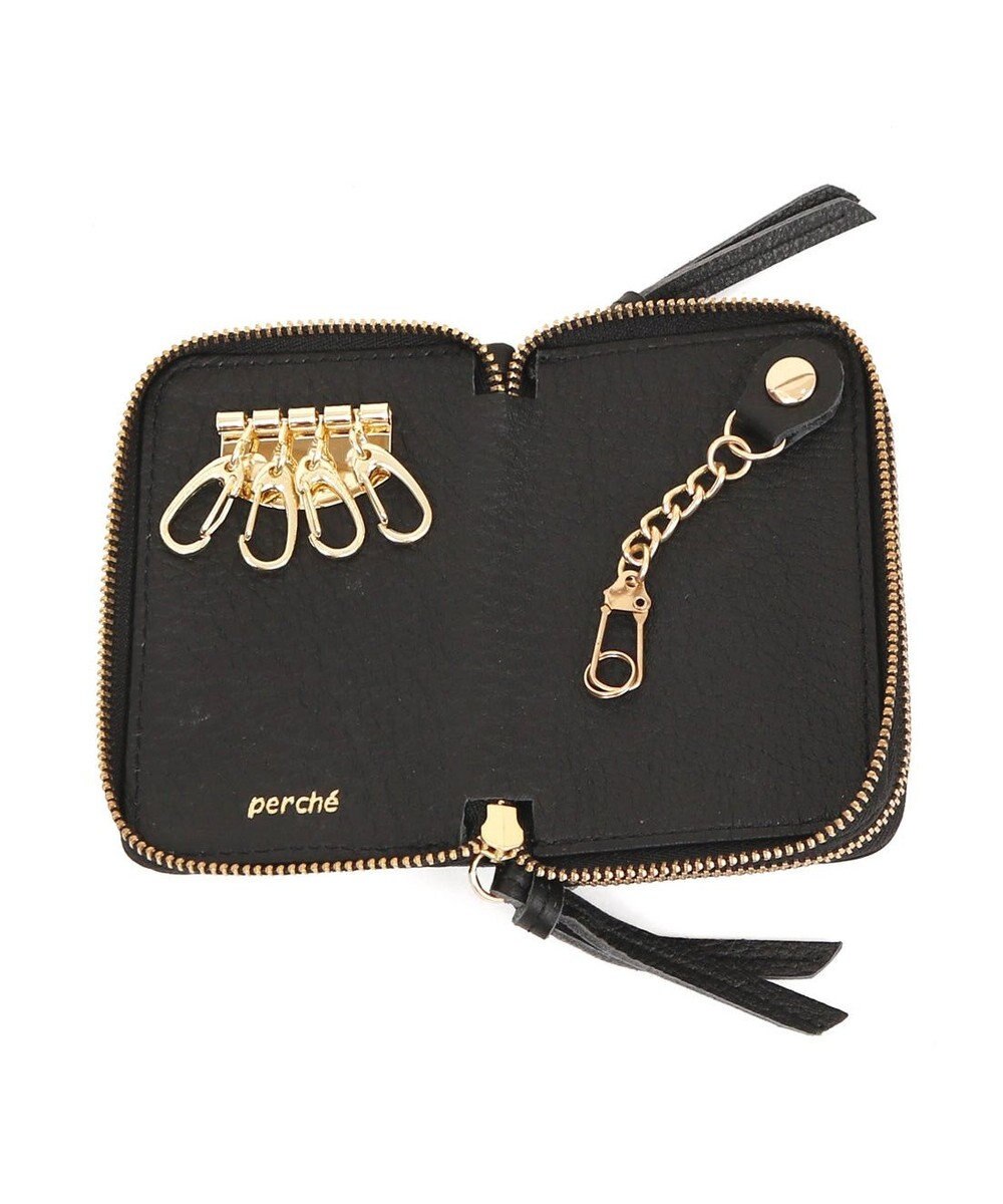 UNBILLION ペルケ perche / ドット型押し・ジャバラカードキーケース 