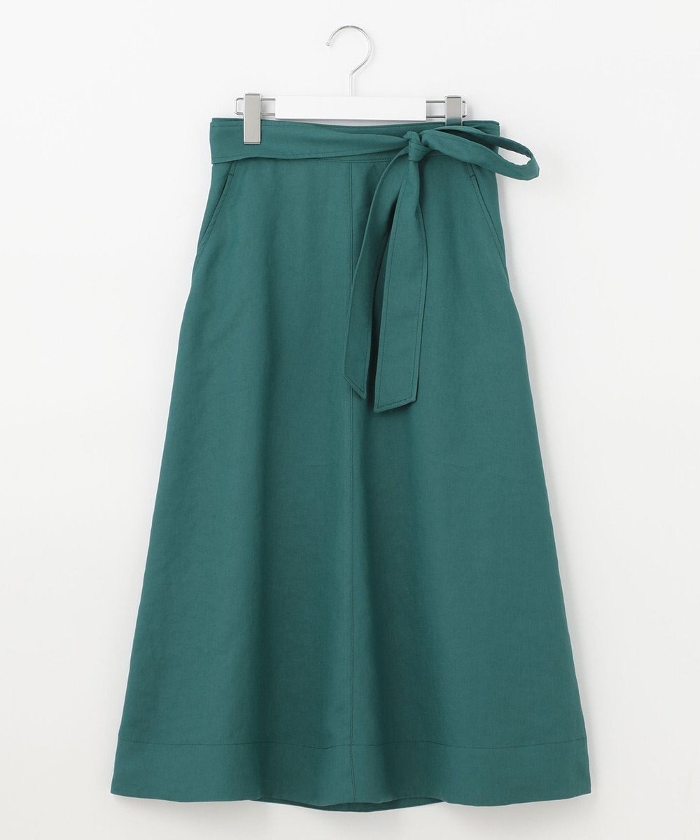 自由区 【接触冷感/セットアップ着用可】トリアセテートツイル フレアスカート 