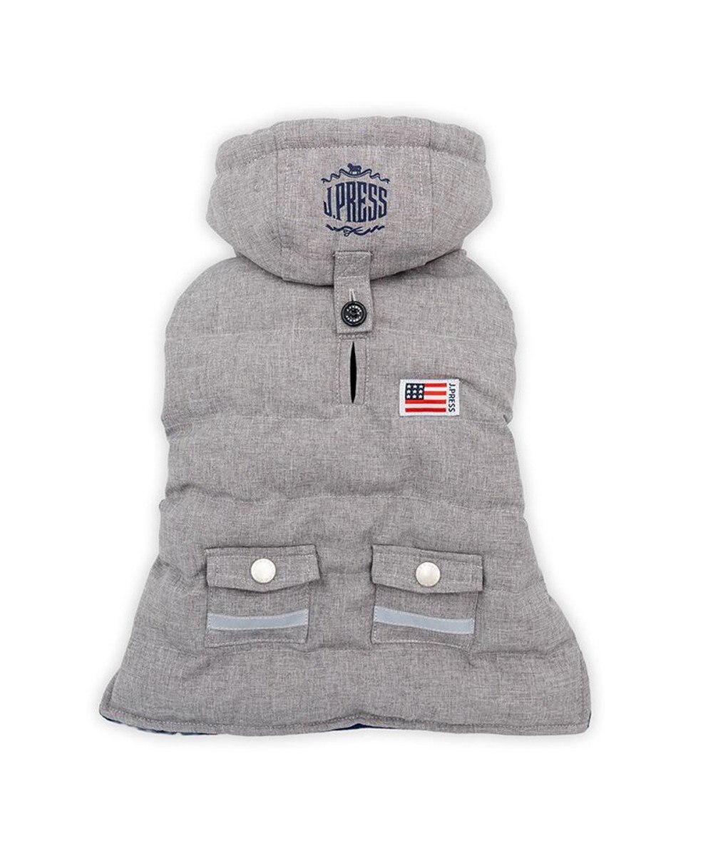 PET PARADISE J.PRESS 中綿コート 《杢グレー》 小型犬 