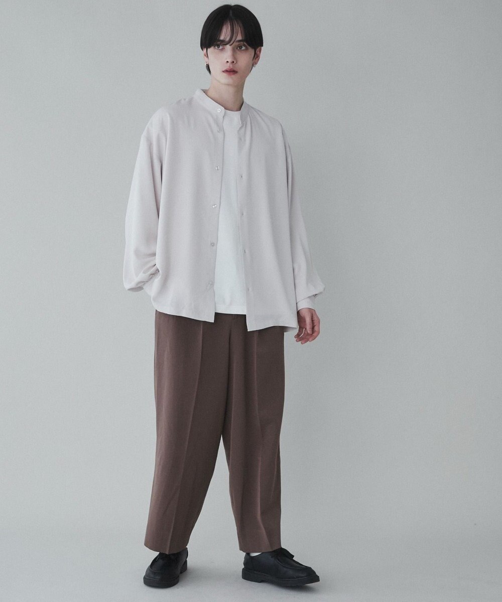 WEGO トロミBIGバンドカラーシャツ 