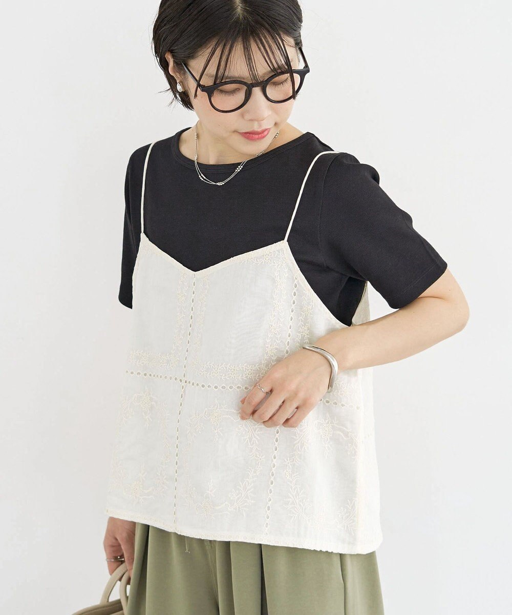 Green Parks 前後２ＷＡＹレース刺繍ビスチェ 