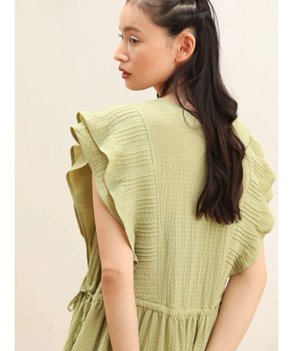 Green Parks ■ＥＳＣＡＲ　ピンタックフレアスリーブワンピース 