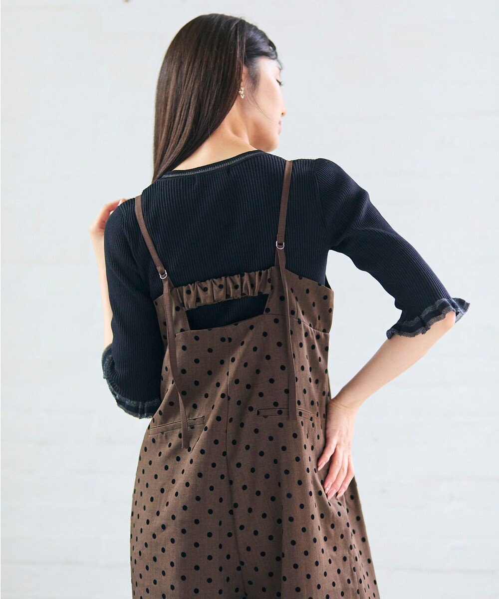 Feroux ドットフロッキー ロンパース 