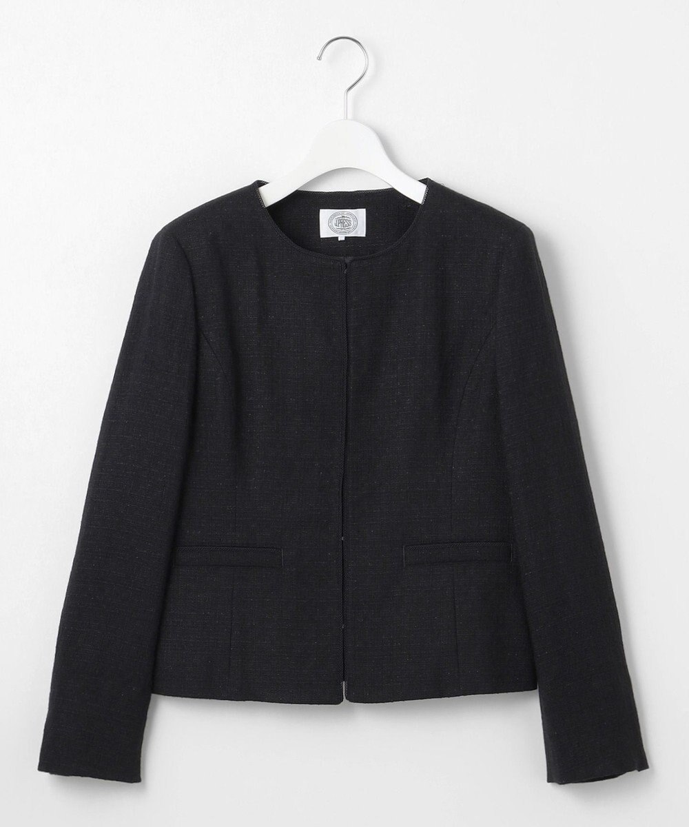 J.PRESS LADIES 【セットアップ対応】Light Tweed ノーカラー ジャケット 