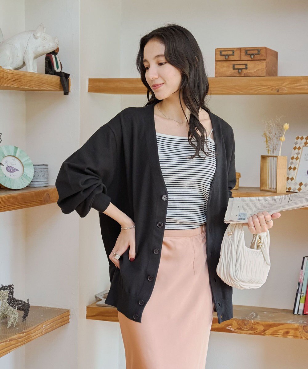 WEGO 【ユニセックス着用ITEM/MLサイズ展開】ドロップショルダーカーディガン 