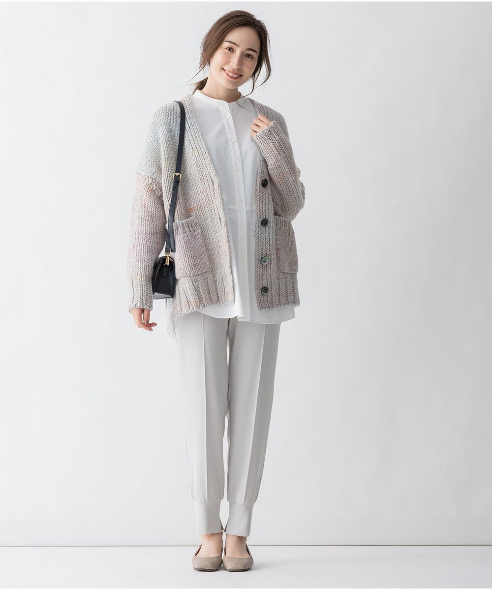 自由区 【Sサイズ有】ボタニカルダイ Vネックカーディガン 