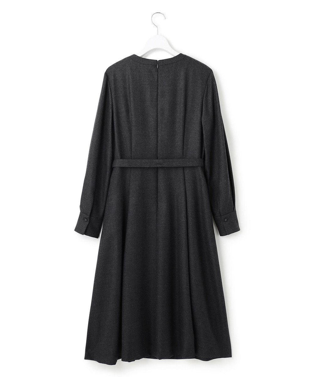 23区 L ウールジョーゼット フィットアンドフレア ワンピース 