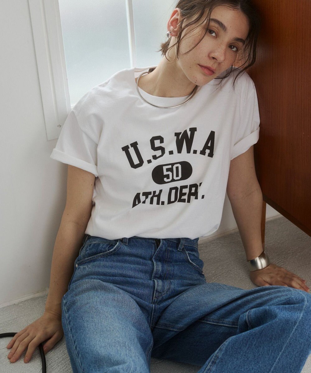 WEGO 【ANGIE VINTAGE】カレッジロゴプリントTee 
