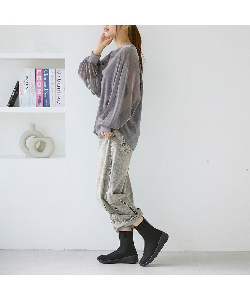 MODE ET JACOMO <carino>フロントジップニットブーツ 