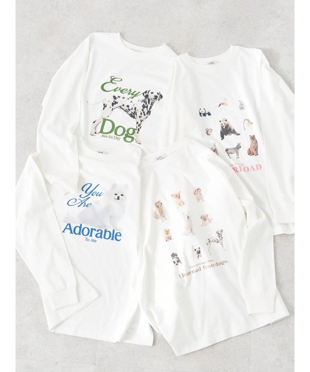 earth music&ecology アソートアニマルプリントロンＴｅｅ 