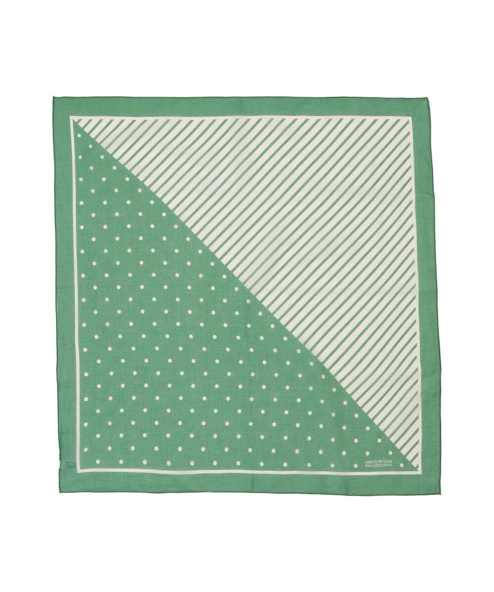 MOONBAT 【洗える/日本製】MACKINTOSH PHILOSOPHY チェックロゴ コットンスカーフ 65cm×65cm 
