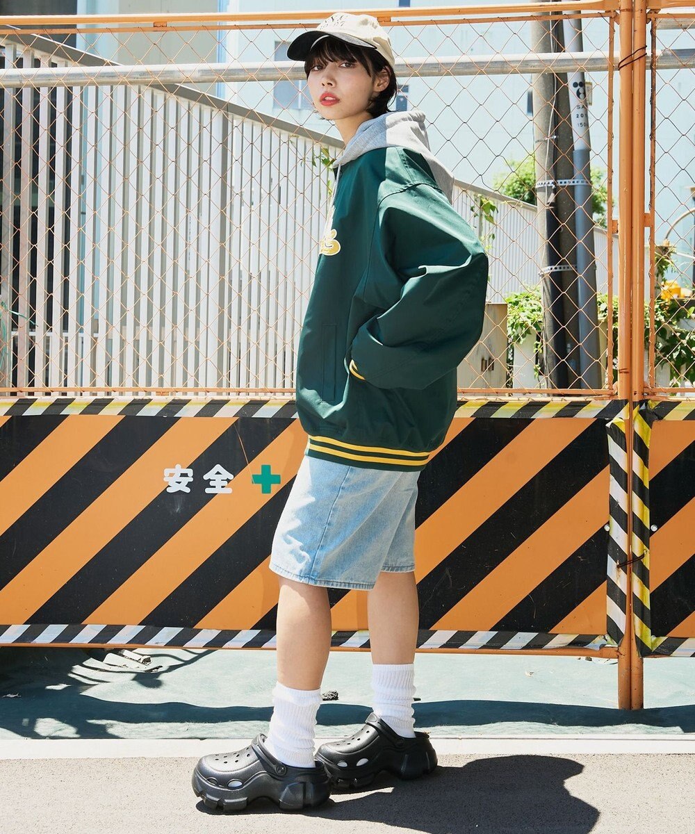 WEGO 【ユニセックス着用ITEM】フードワッペンスタジャン 