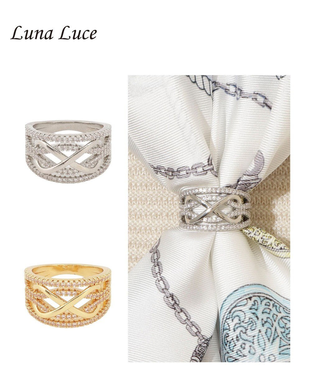 MOONBAT Luna Luce(ルナルーチェ)スカーフリング Pave Setting パヴェセット お手持ちのスカーフを通すだけ ギフト 