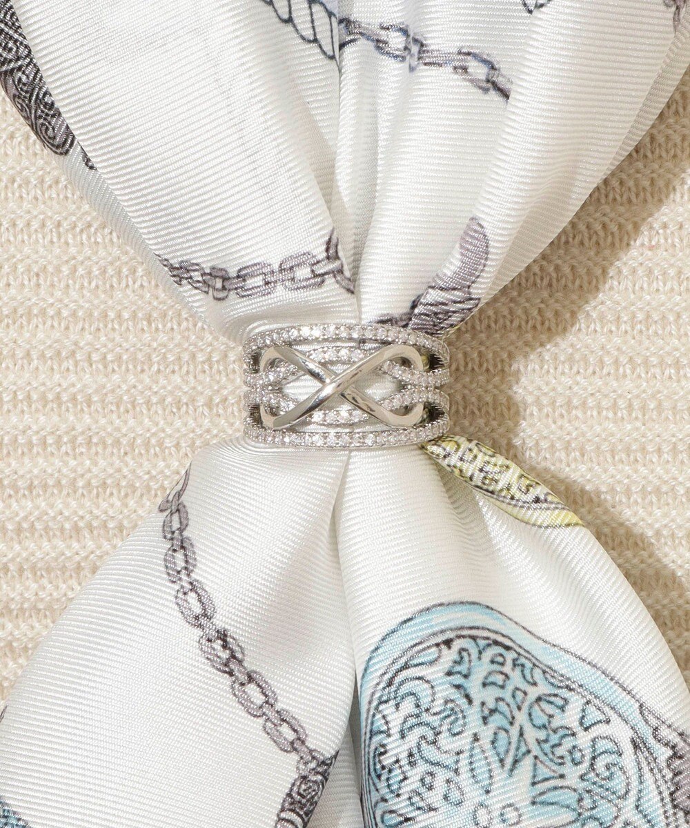 MOONBAT Luna Luce(ルナルーチェ)スカーフリング Pave Setting パヴェセット お手持ちのスカーフを通すだけ ギフト 