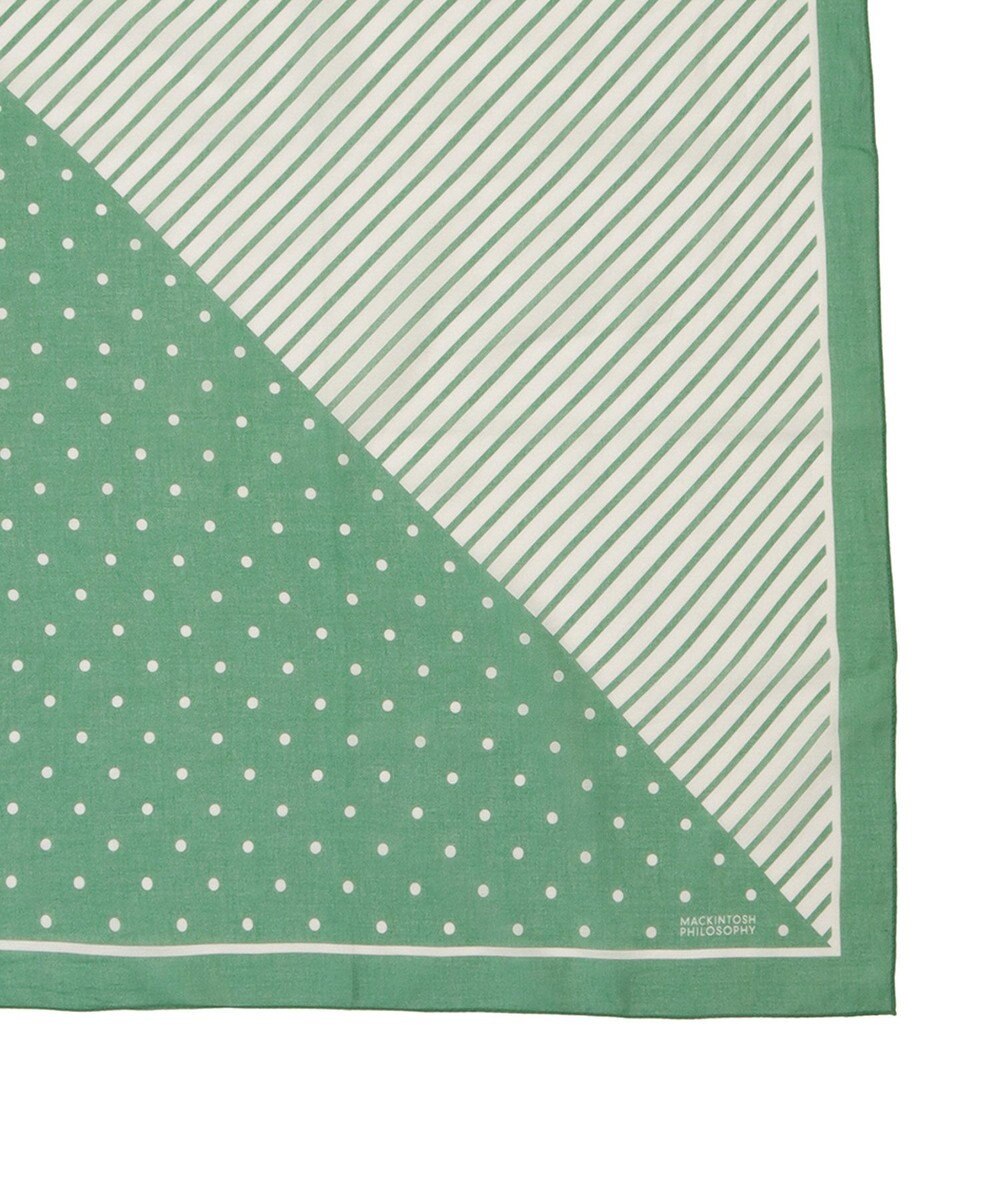 MOONBAT 【洗える/日本製】MACKINTOSH PHILOSOPHY チェックロゴ コットンスカーフ 65cm×65cm 