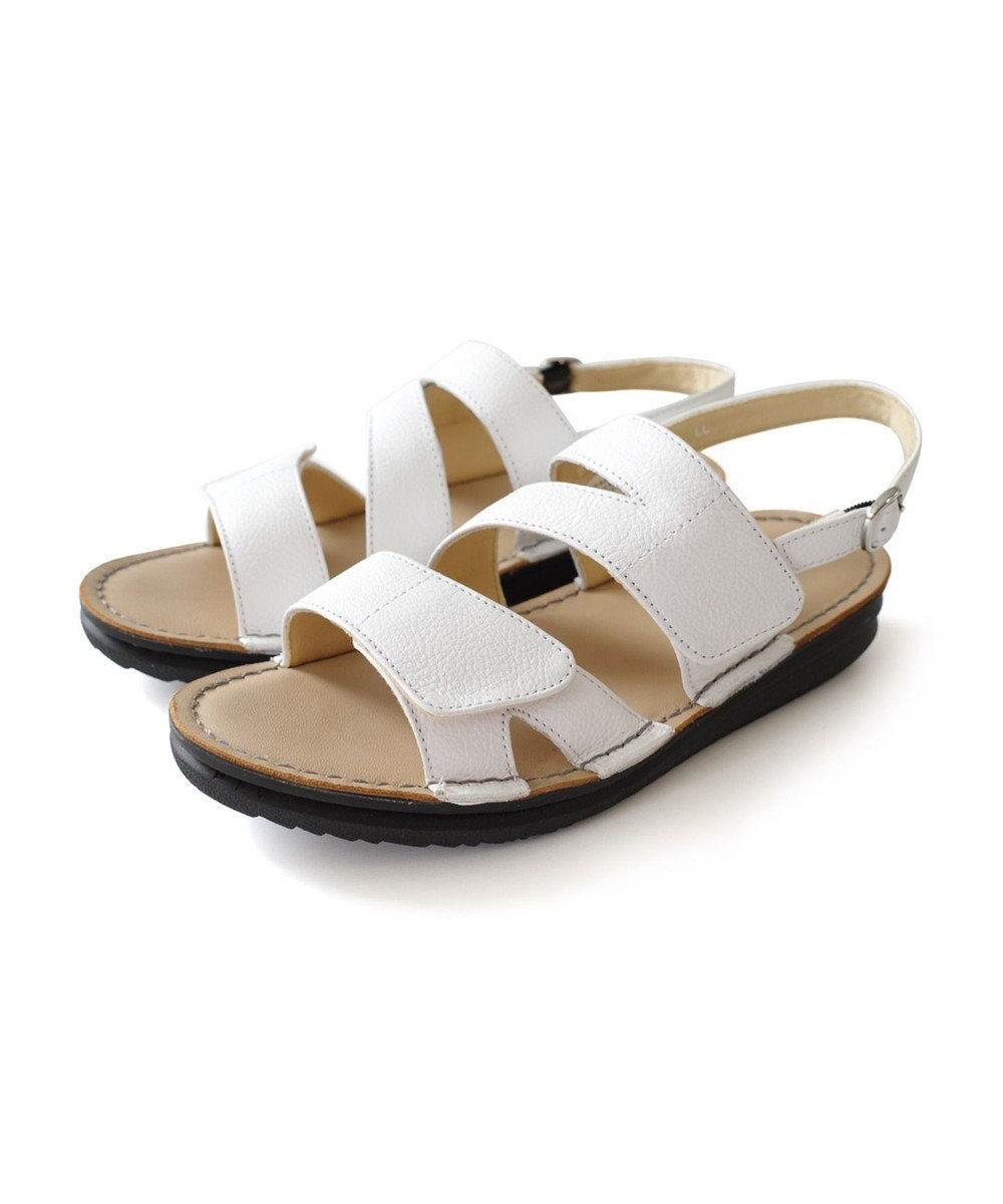 Pointer 本革 甲幅調整 マジックテープ付きサンダル 