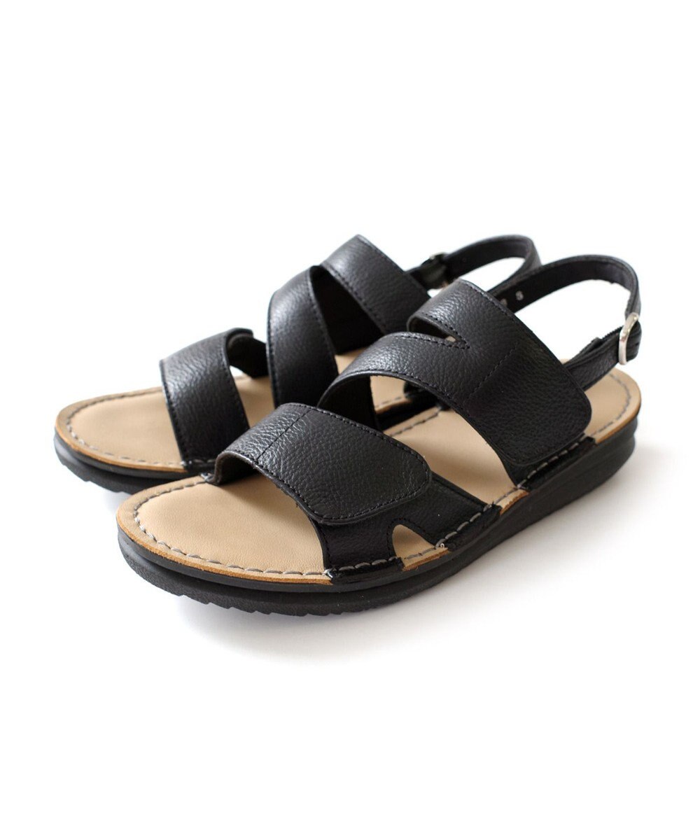 Pointer 本革 甲幅調整 マジックテープ付きサンダル 