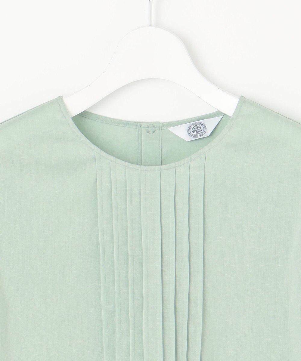 J.PRESS LADIES 【洗える】ラミーポプリン クルーネック ブラウス 