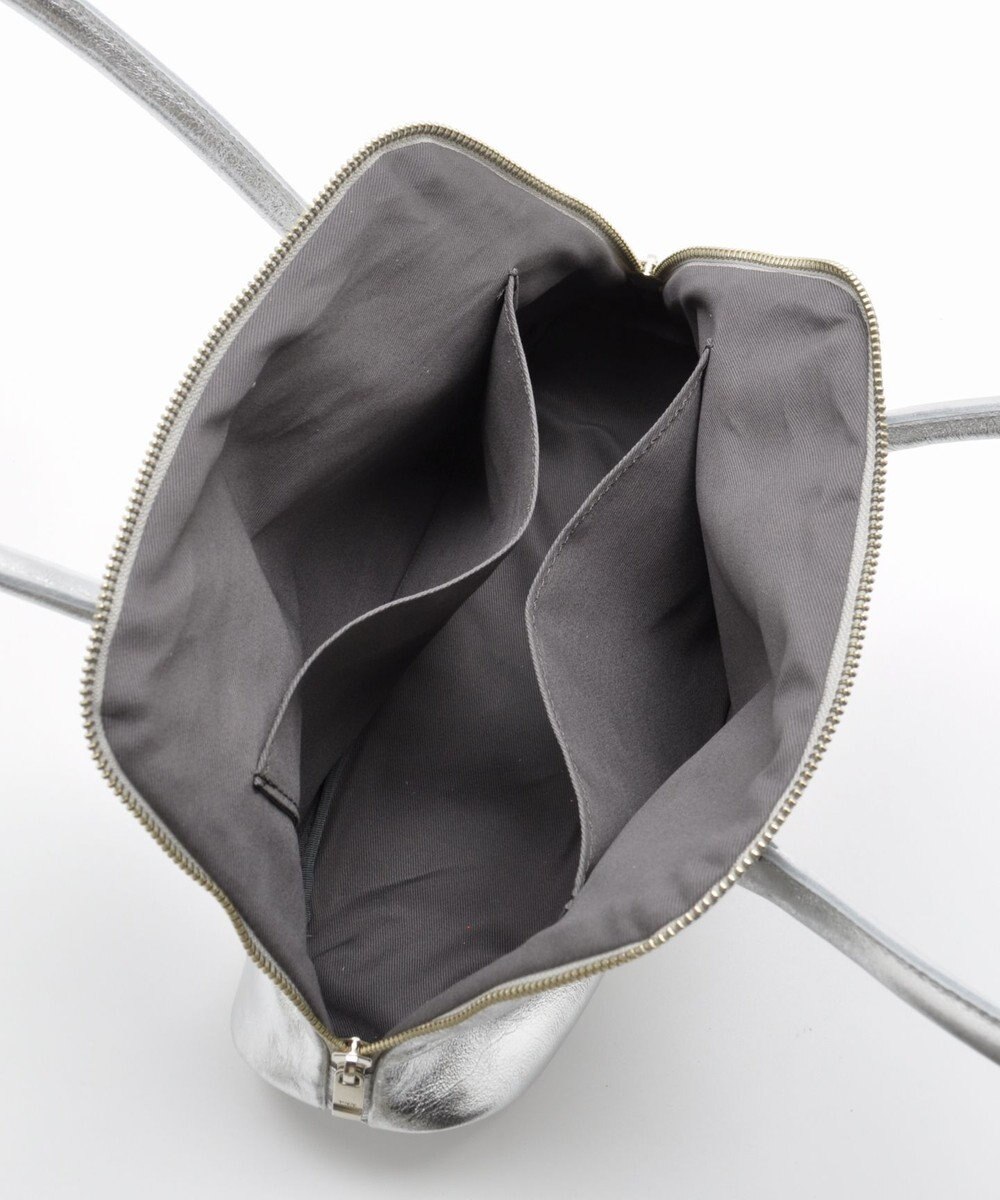 blancle メタリックレザー 舟形ボストンバッグ 