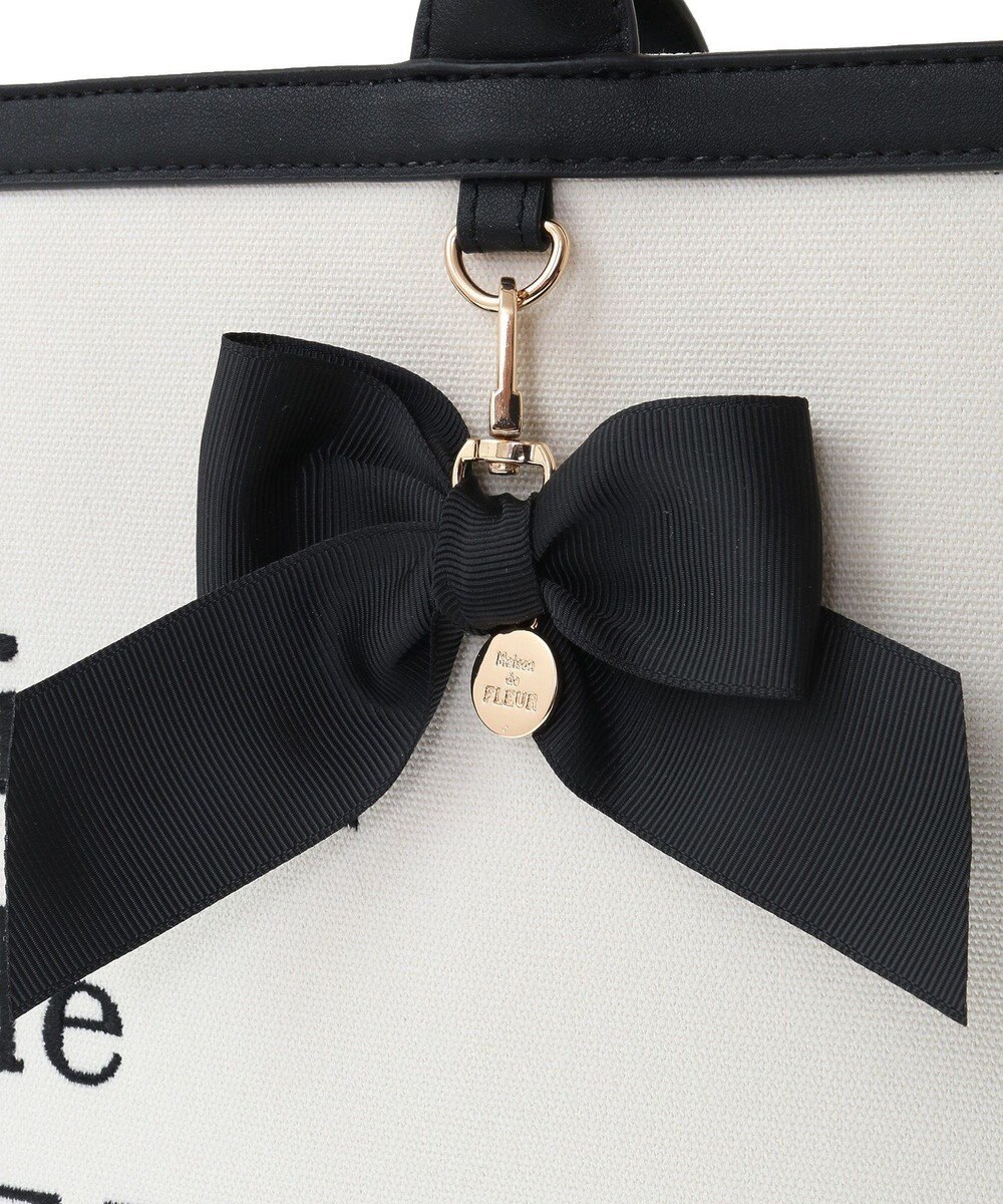 Maison de FLEUR ロゴ刺繍キャンバストートバッグ 