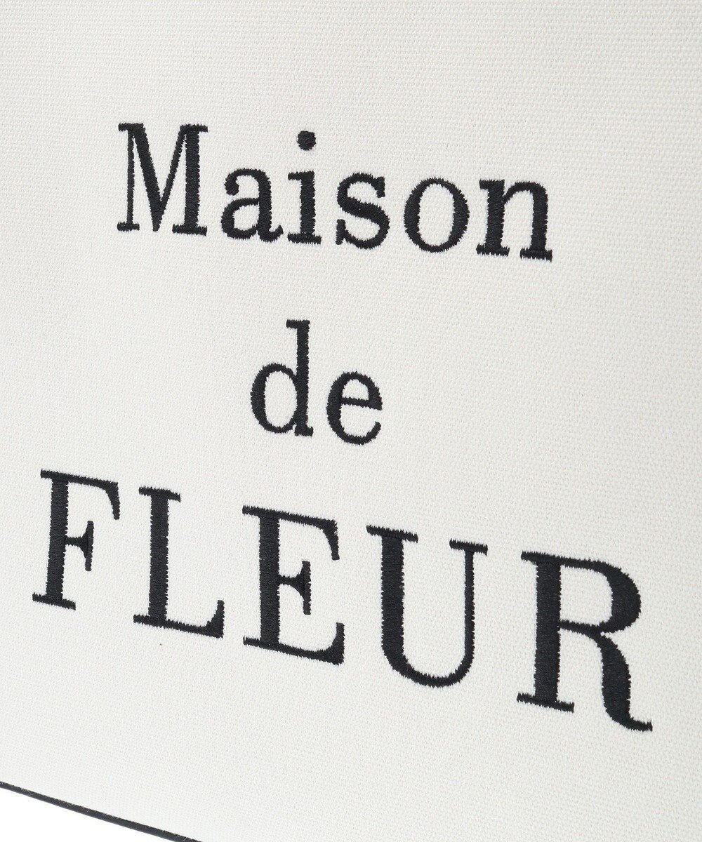 Maison de FLEUR ロゴ刺繍キャンバストートバッグ 