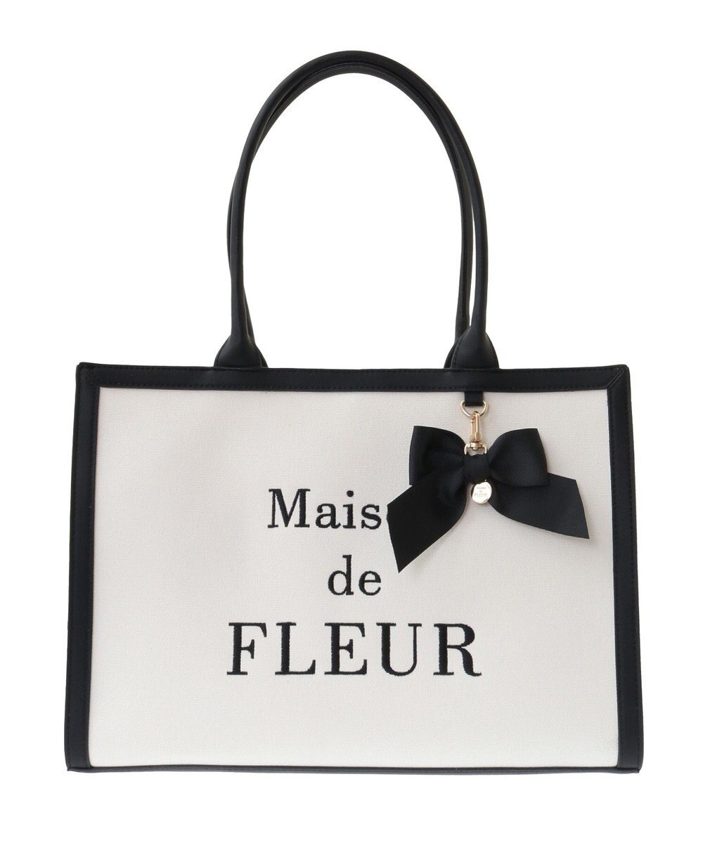 Maison de FLEUR ロゴ刺繍キャンバストートバッグ 