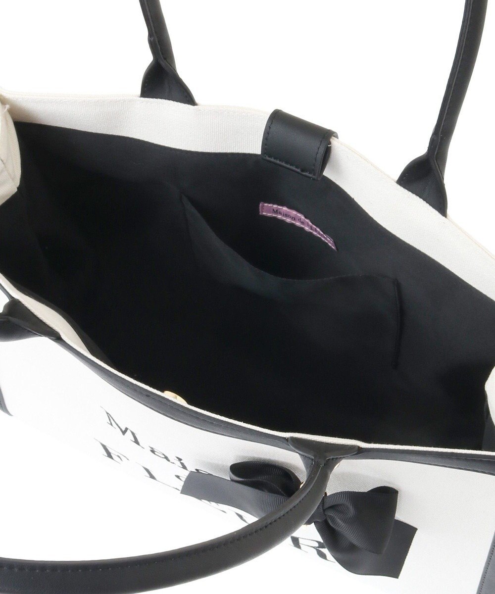 Maison de FLEUR ロゴ刺繍キャンバストートバッグ 