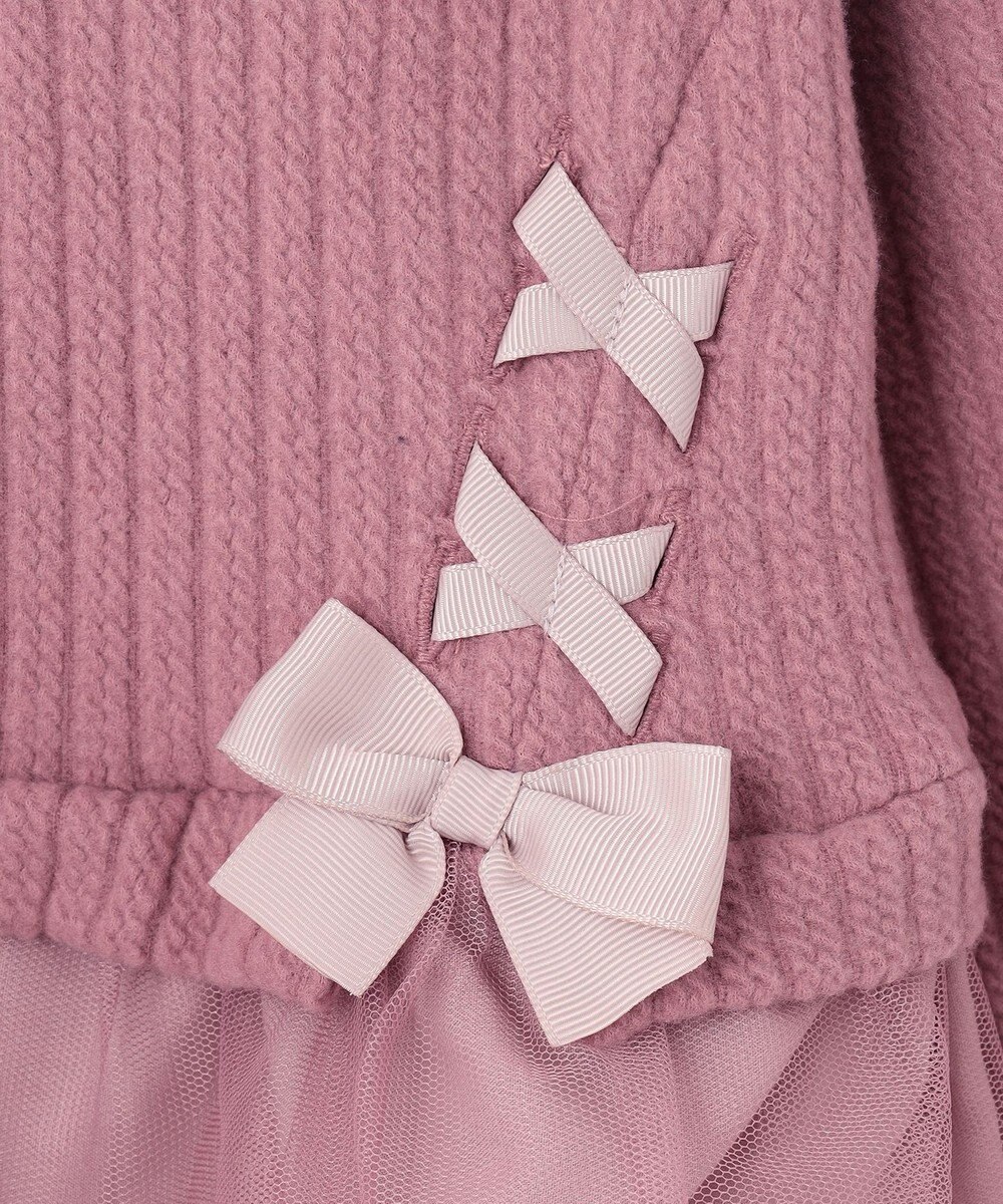 ANY KIDS 表起毛 レースアップ チュニック 