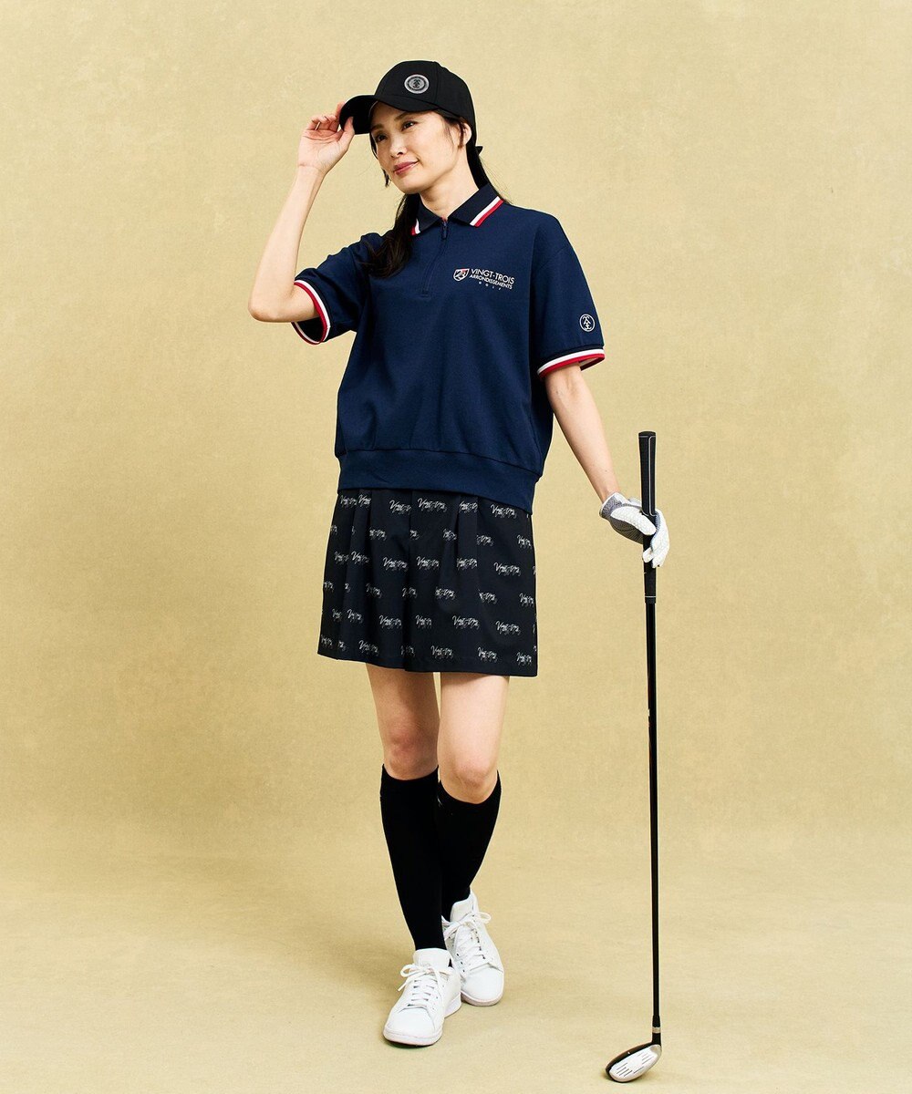23区GOLF 着用動画あり【辻梨恵プロ着用】ロゴプリントショートパンツ 