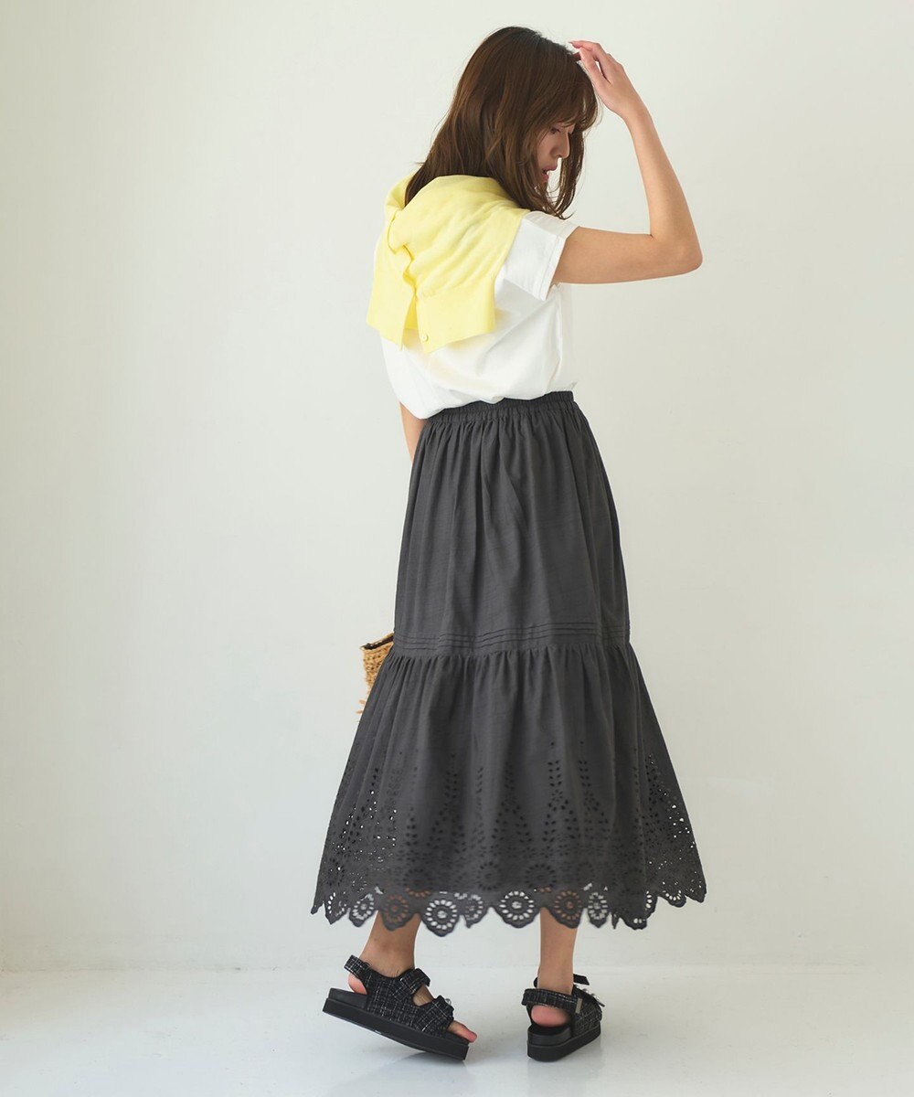 Feroux 【洗える】シアーカラー カーディガン 