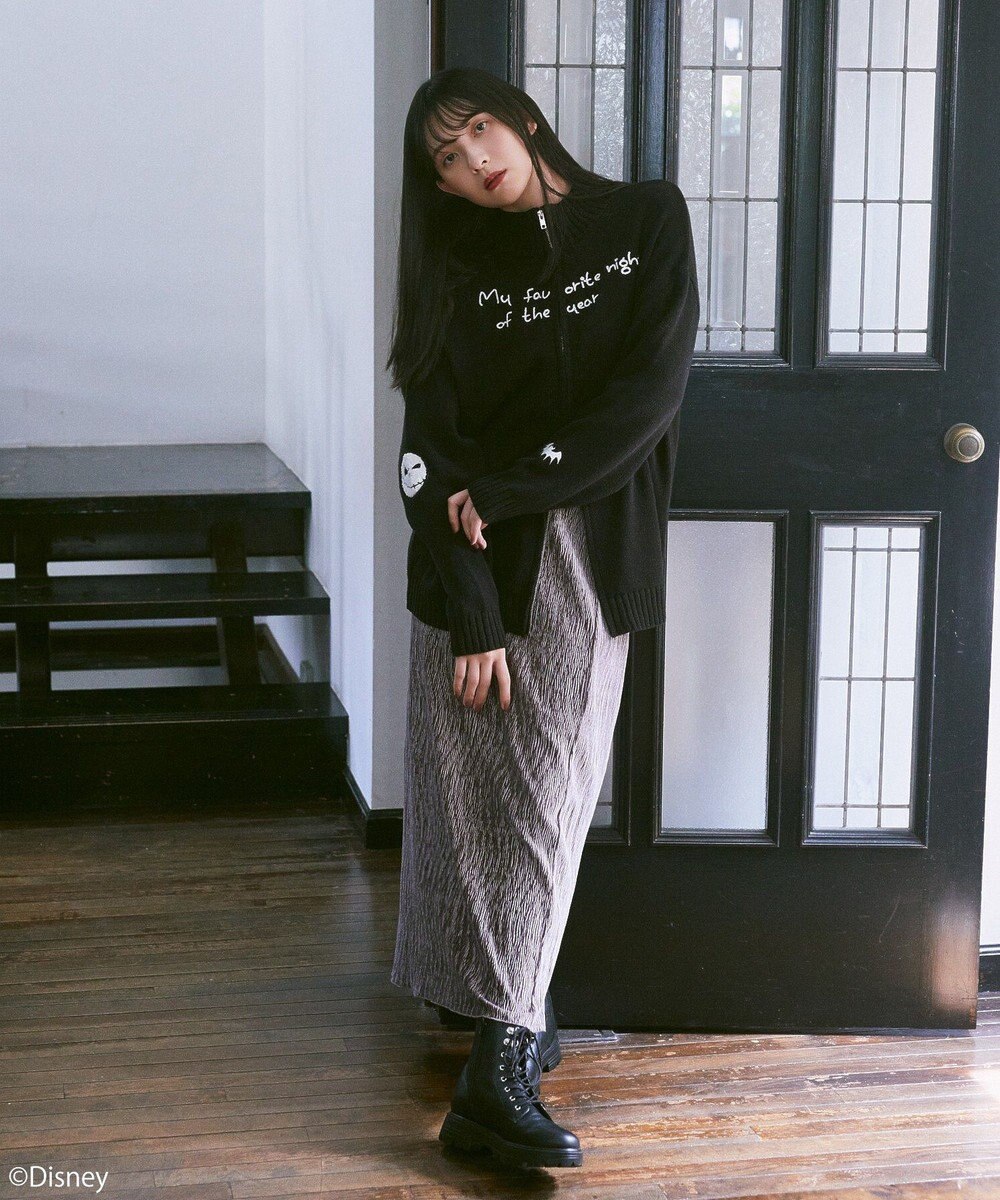 earth music&ecology ナイトメア／ダブルジップニットカーディガン 